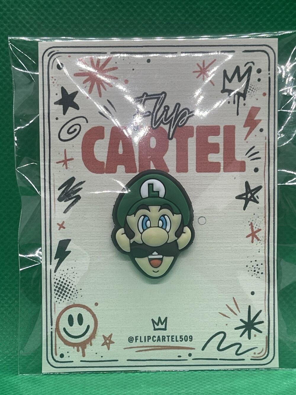 Luigi Rubber Pin Nintendo, Mario and Luigi backpack pin